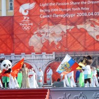 Эстафета Олимпийского огня Пекинской Олимпиады 2008 года в Санкт-Петербурге