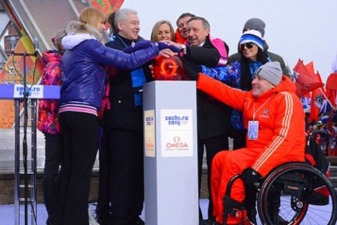 Открытие часов обратного отсчета за 1 год до начала XXII Олимпийских зимних игр 2014 года в городе Сочи